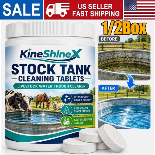 Stock tank cleaning - tank, tablets